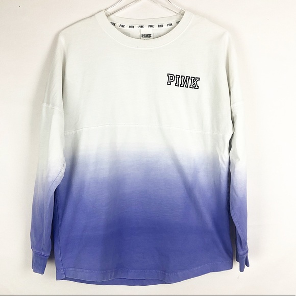 PINK Victoria's Secret Tops - Pink White purple print sweater shirt  XS